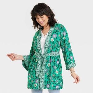 Green Floral Women's Jacket - Knox Rose